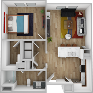A2 - One Bedroom / One Bath - 714 Sq.Ft.*